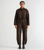 Brown cotton twill tops