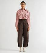 Pink/grey cotton satin  tops