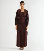 Wine moss crepe tops