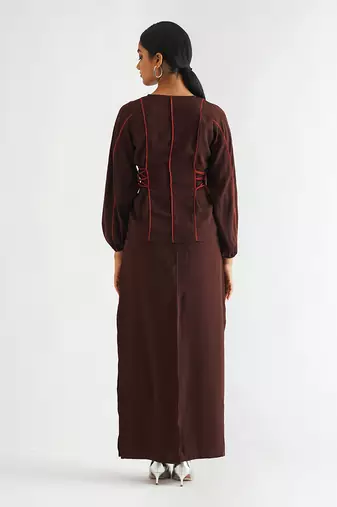 Wine moss crepe tops