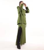 Green moss crepe blazer