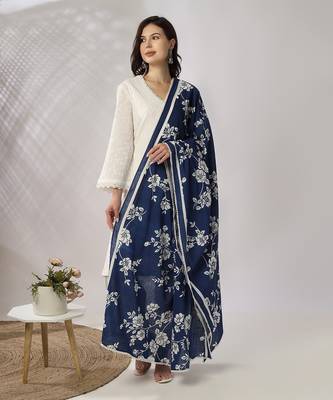 White embroidered straight kurta set 2