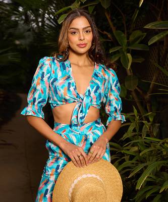 Blue cotton co-ord-set 3