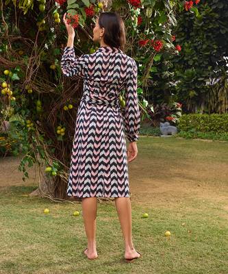 Multicolor cotton midi dress 5