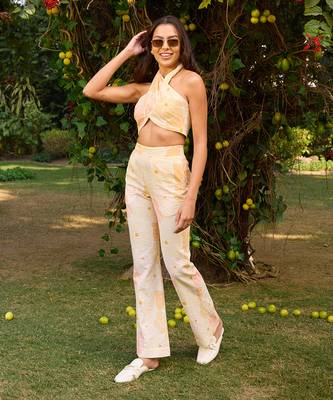 Yellow cotton co-ord-set 2