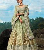 Awesome Green Sequins Net Reception Wear Lehenga Choli