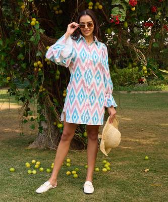 Multicolor cotton signature dress 1
