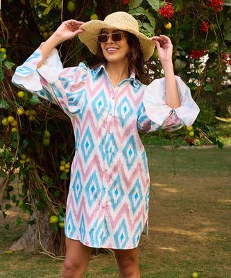 Multicolor cotton signature dress 3