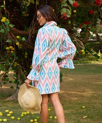 Multicolor cotton signature dress 5