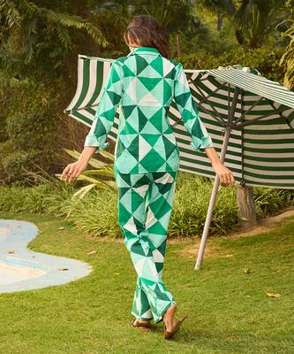Green cotton co-ord-set 3