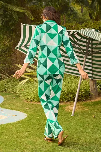 Green cotton co-ord-set