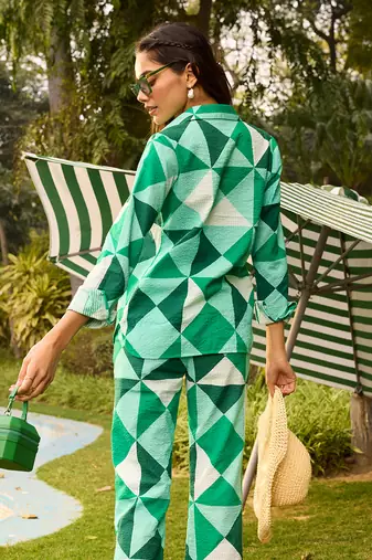 Green cotton co-ord-set