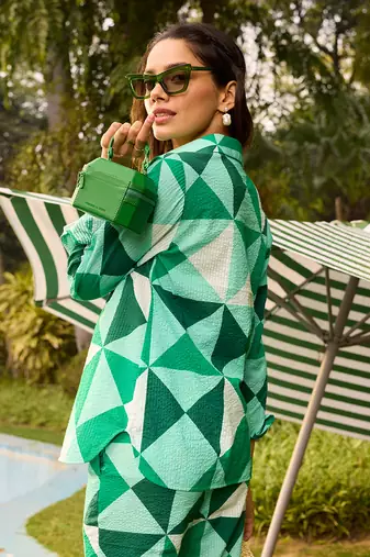 Green cotton co-ord-set