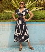 Black cotton santorini maxi dress