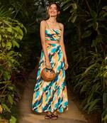 Multicolor cotton sorrento skirt set