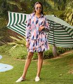 Blue cotton valencia co-ord-set