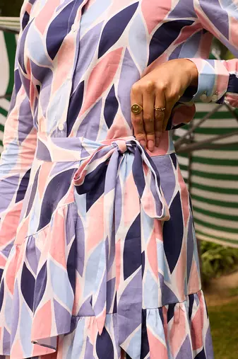 Blue cotton valencia co-ord-set