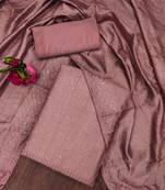 Muave chanderi_silk embroidered dress materials Unstitched Salwar Suit