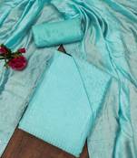 sky chanderi_silk embroidered dressmaterials Unstitched Salwar Suit