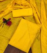 yellow chanderi_silk embroidered dressmaterials Unstitched Salwar Suit