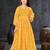Stylish Designer Digital Printed Long Dress for Girls in Yellow