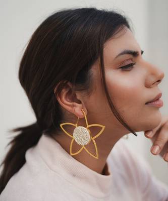 Full mogra frame hoops earrings 1