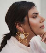 Full mogra frame hoops earrings