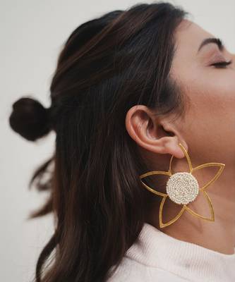 Full mogra frame hoops earrings 2