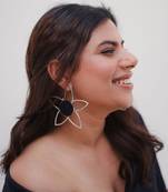 Full mogra frame hoops earrings