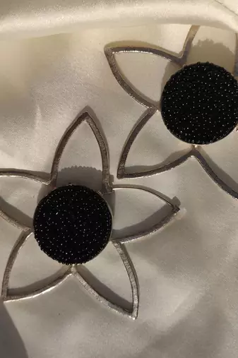 Full mogra frame hoops earrings