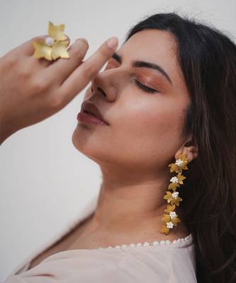 Petal danglers earrings 1