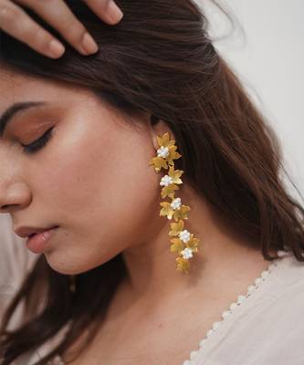 Petal danglers earrings 2