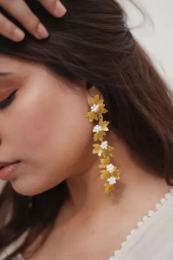 Petal danglers earrings