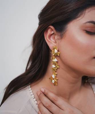 Petal danglers earrings 3
