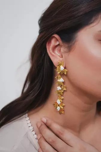 Petal danglers earrings