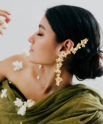 Mogra dual danglers earrings 2
