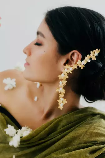 Mogra dual danglers earrings