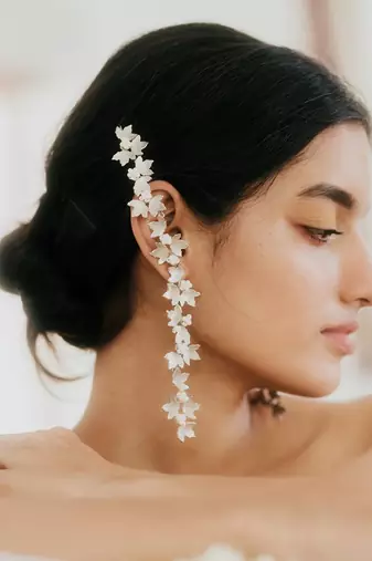 Mogra dual danglers earrings