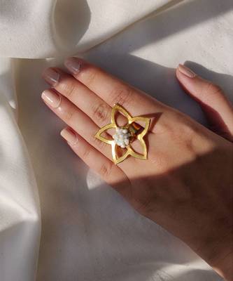 Flower frame ring ring 3