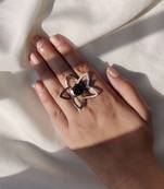 Flower frame ring ring