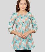 Saree swarg cotton blend printed short kurti
