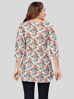  cotton blend printed short kurti 2