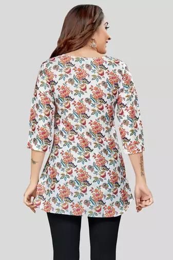  cotton blend printed short kurti