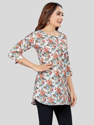  cotton blend printed short kurti 3