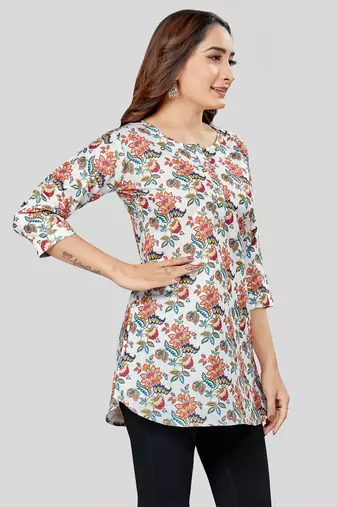  cotton blend printed short kurti