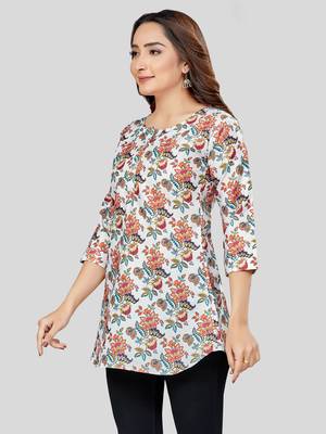  cotton blend printed short kurti 4