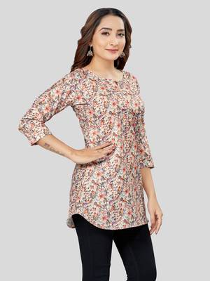  cotton blend printed short kurti 3