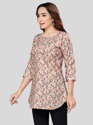  cotton blend printed short kurti 4