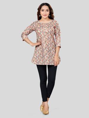 cotton blend printed short kurti 5