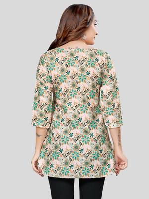  cotton blend printed short kurti 2